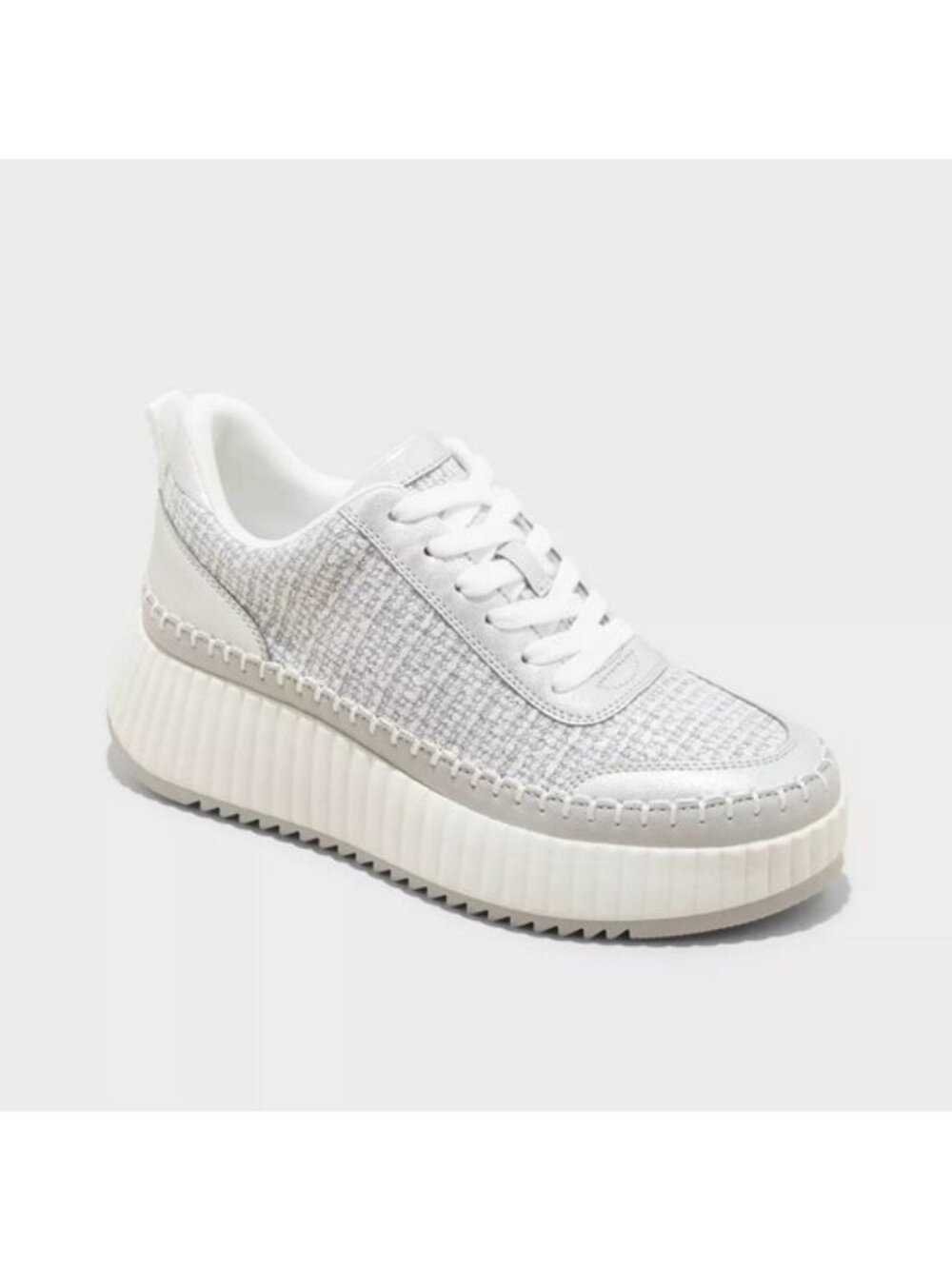K-2.2 Universal Thread Size 7 Women's Persephone Sneakers Silver Gray Tweed